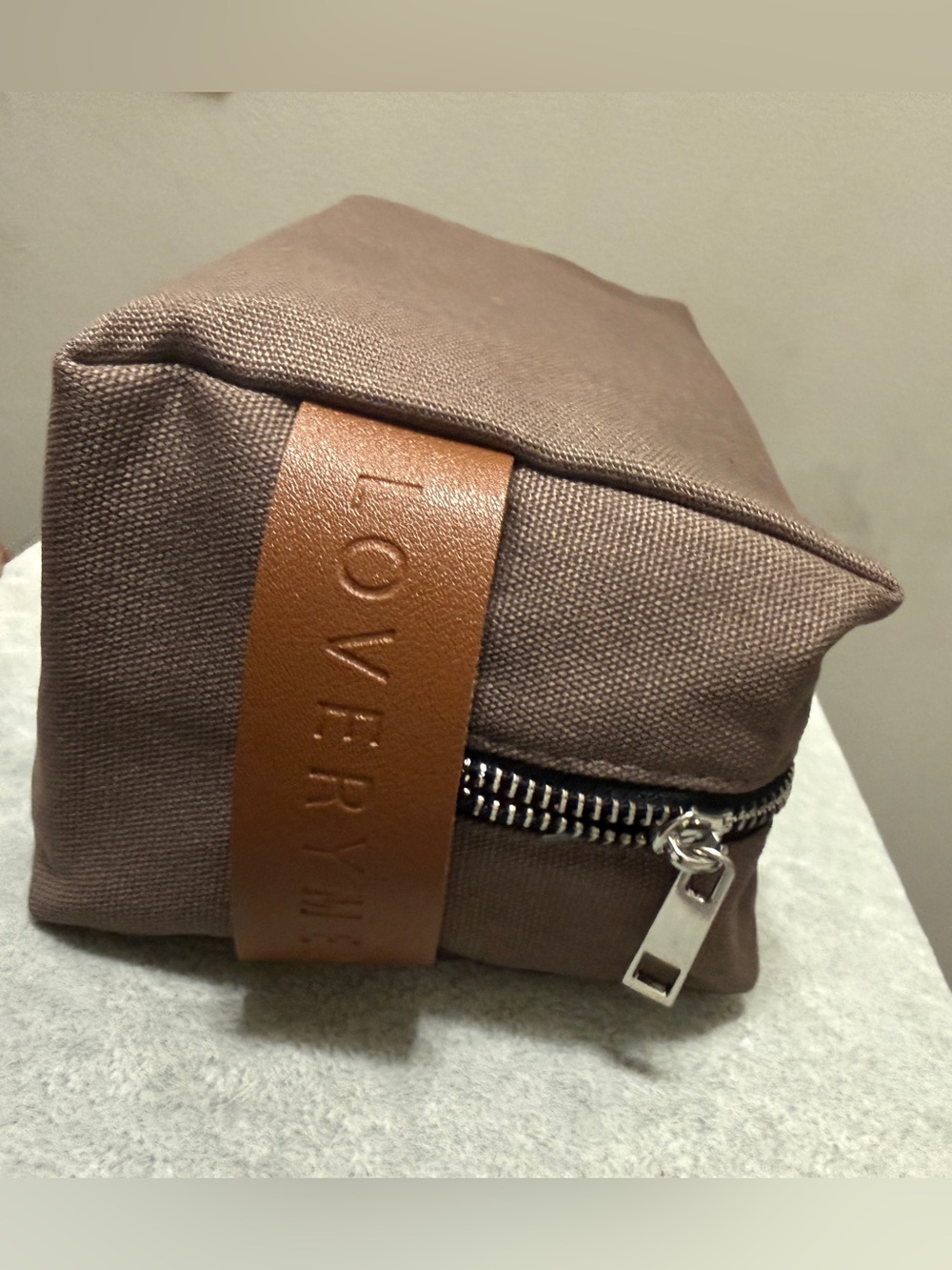 Loverymen Brown Canvas Men's Toiletry Kit